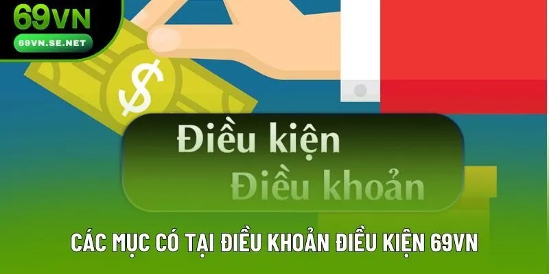 Các mục có tại điều khoản điều kiện 69VN